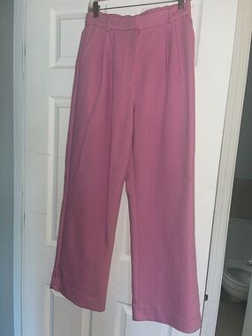 Abercrombie pink wide leg slacks